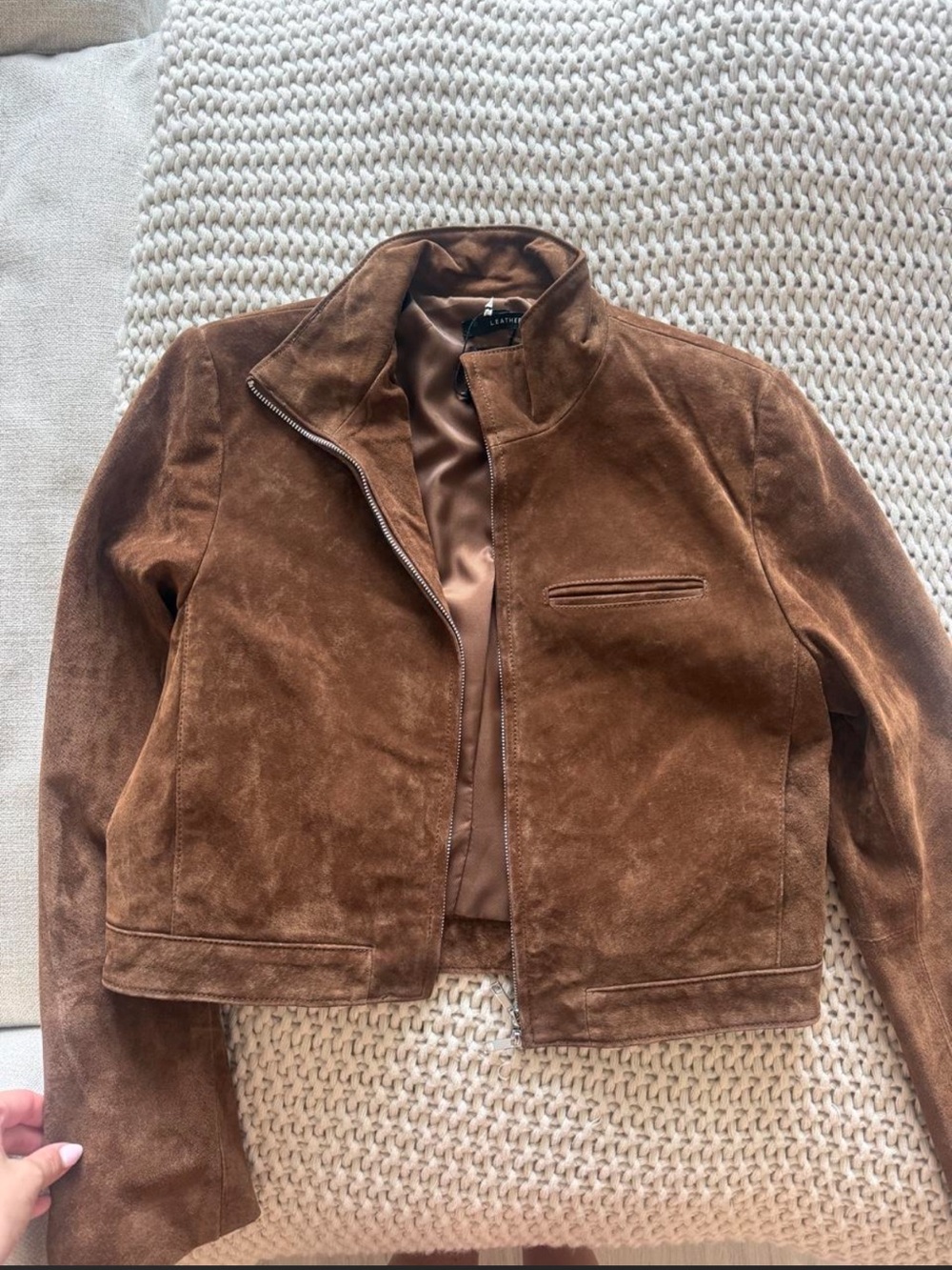 Zara Suede Leather Jacket